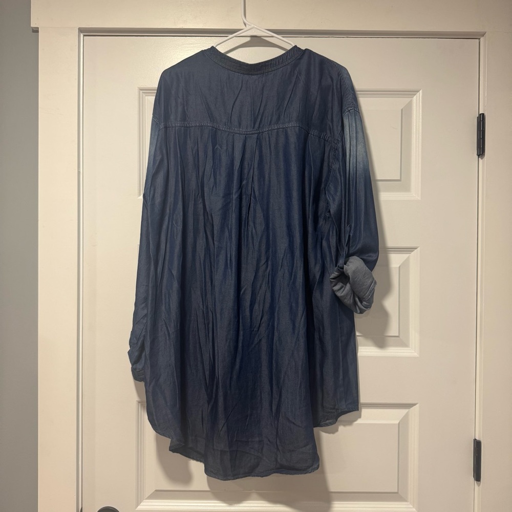 Zenana Outfitters Blue Denim Tunic - Picture 5 of 7